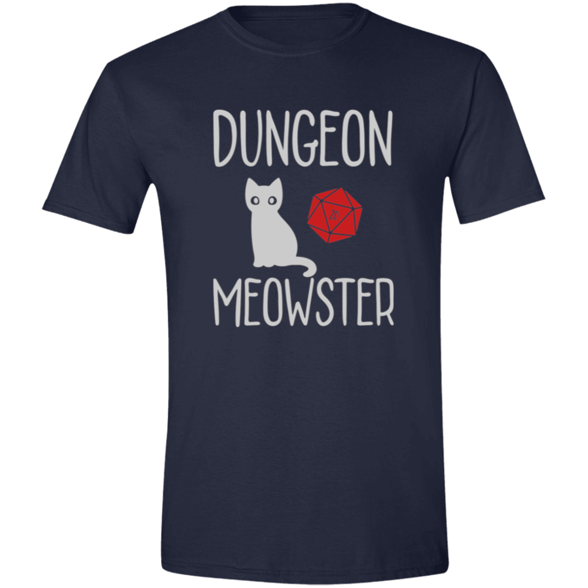 Dungeon Meowster RPG Mens Softstyle Tee - Gifternaut