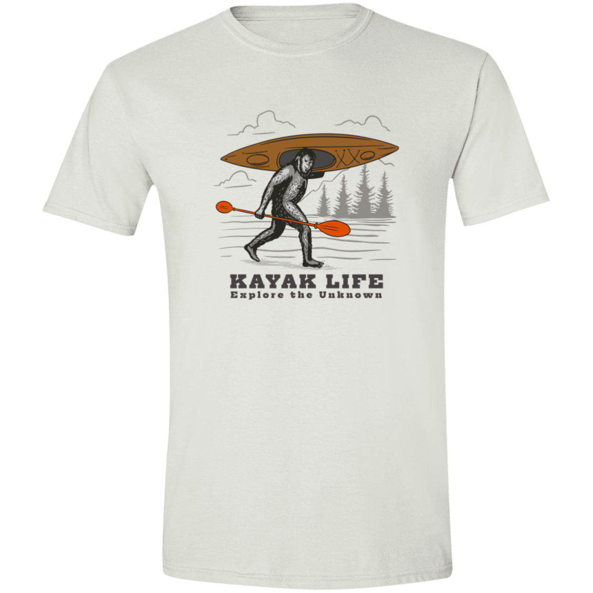 Kayak Life - Sasquatch Mens Softstyle Tee - Gifternaut