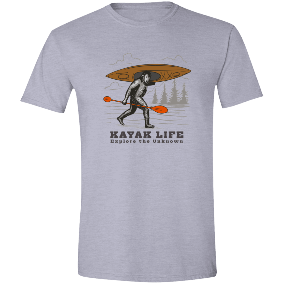 Kayak Life - Sasquatch Mens Softstyle Tee - Gifternaut