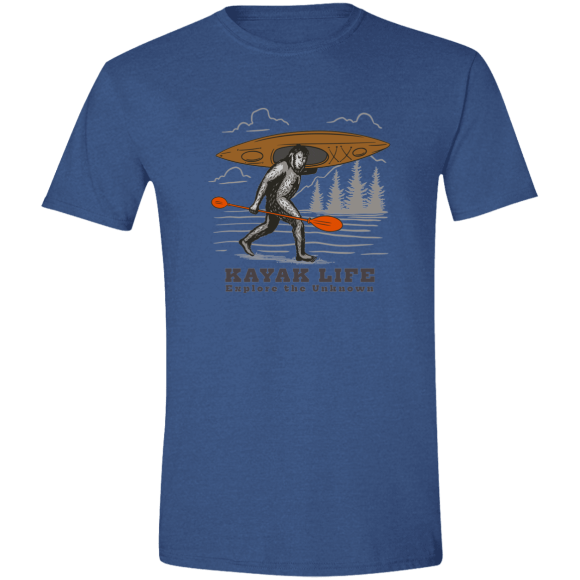 Kayak Life - Sasquatch Mens Softstyle Tee - Gifternaut