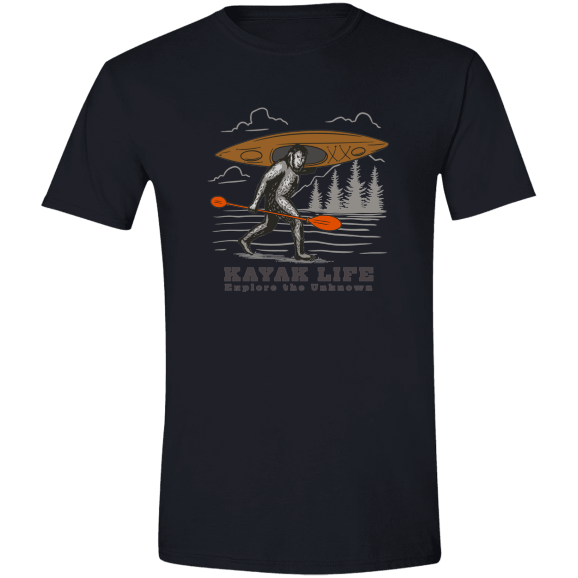 Kayak Life - Sasquatch Mens Softstyle Tee - Gifternaut