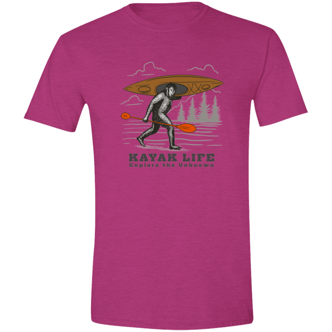 Kayak Life - Sasquatch Mens Softstyle Tee - Gifternaut