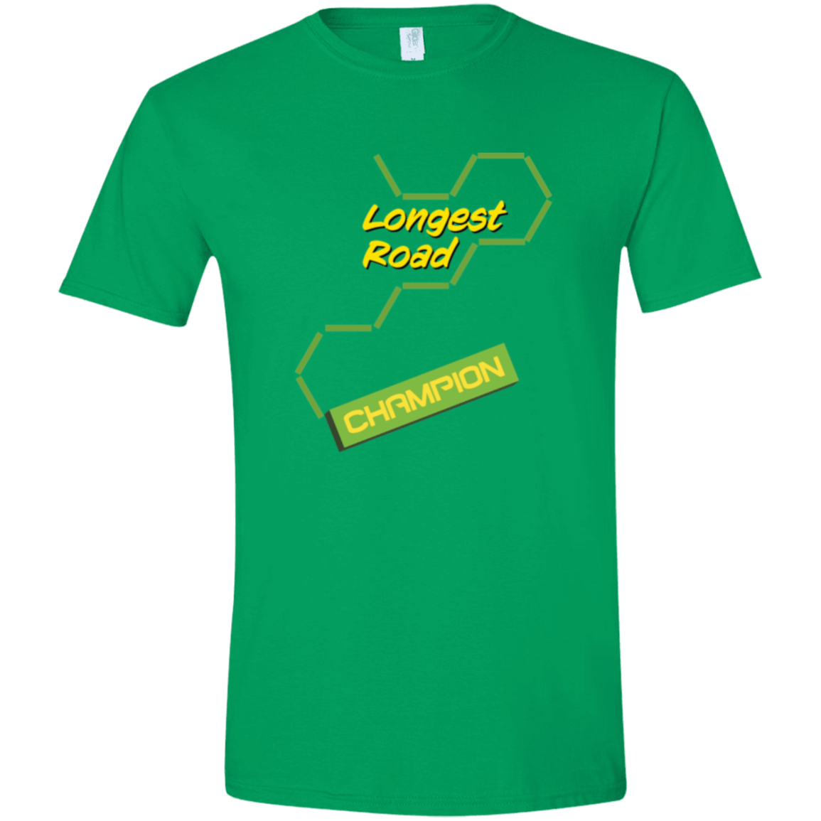 Longest Road Green Mens Softstyle Tee - Gifternaut