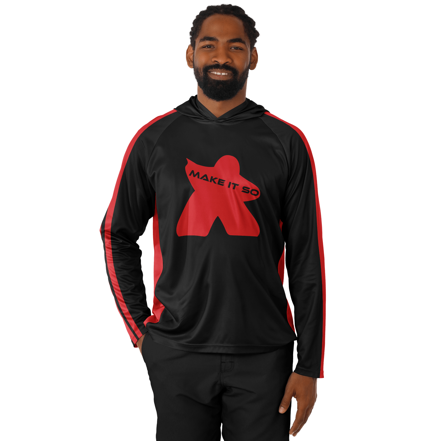 Make It So Men's Long Sleeve Hooded Performance Shirt - Gifternaut