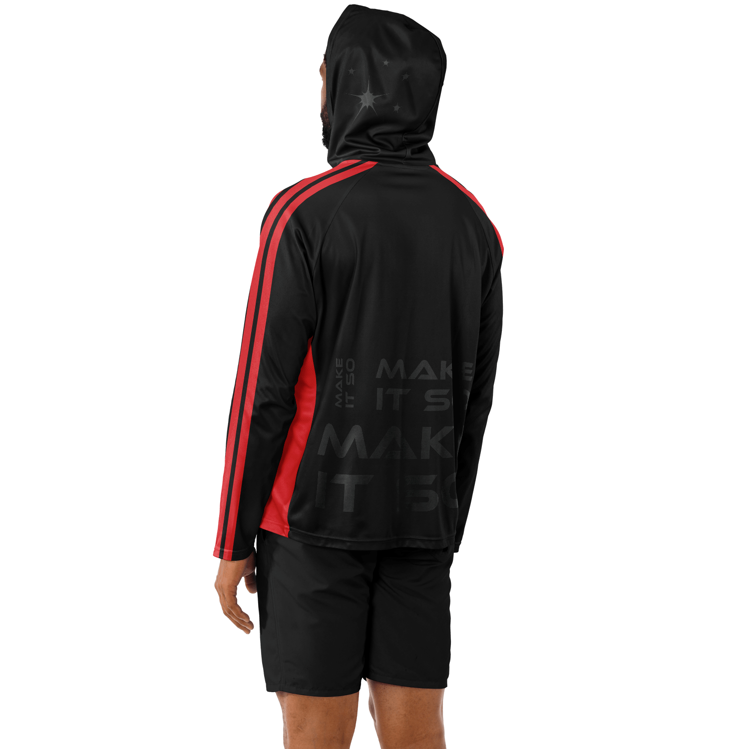Make It So Men's Long Sleeve Hooded Performance Shirt - Gifternaut