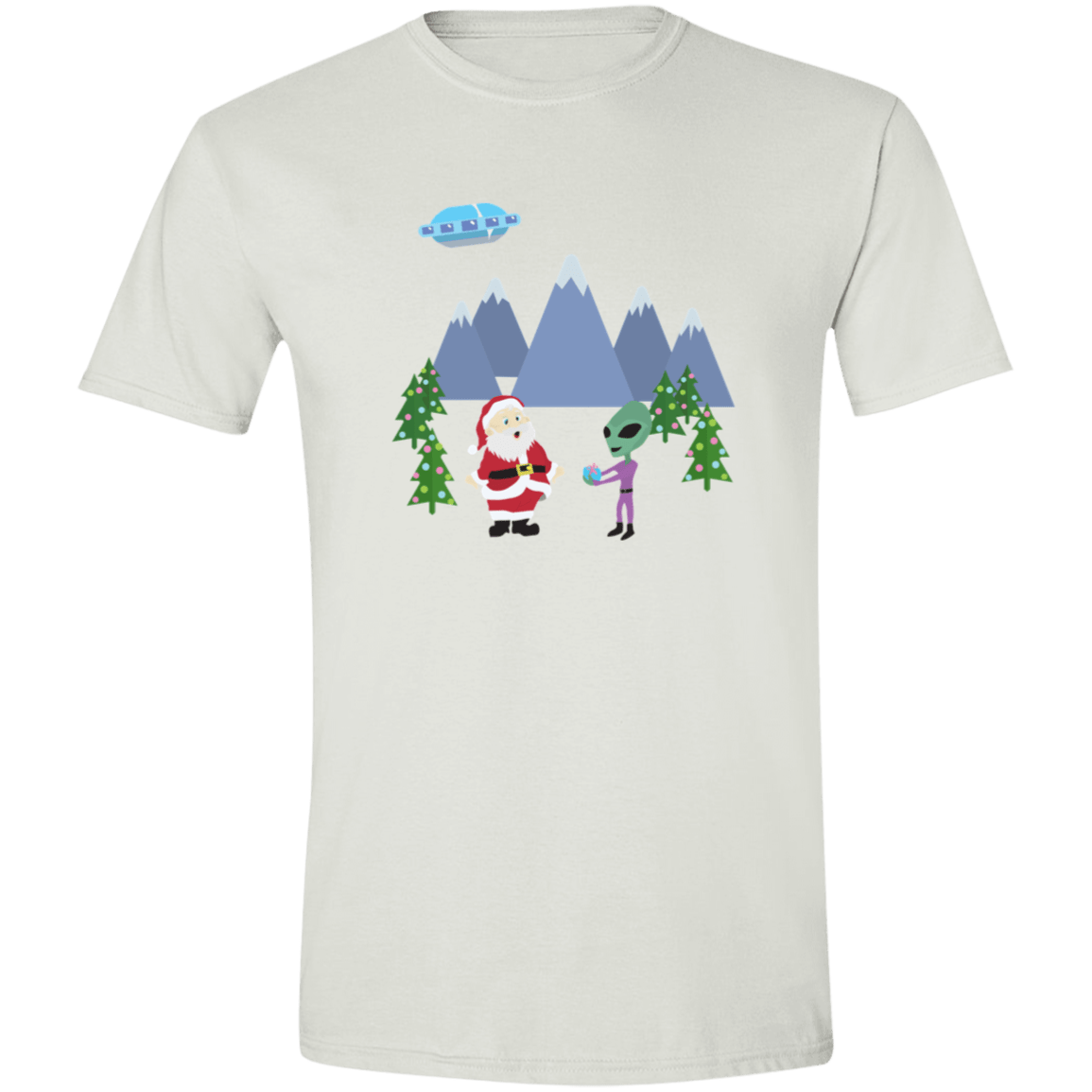 Santa Gets a Present Mens Softstyle Tee - Gifternaut