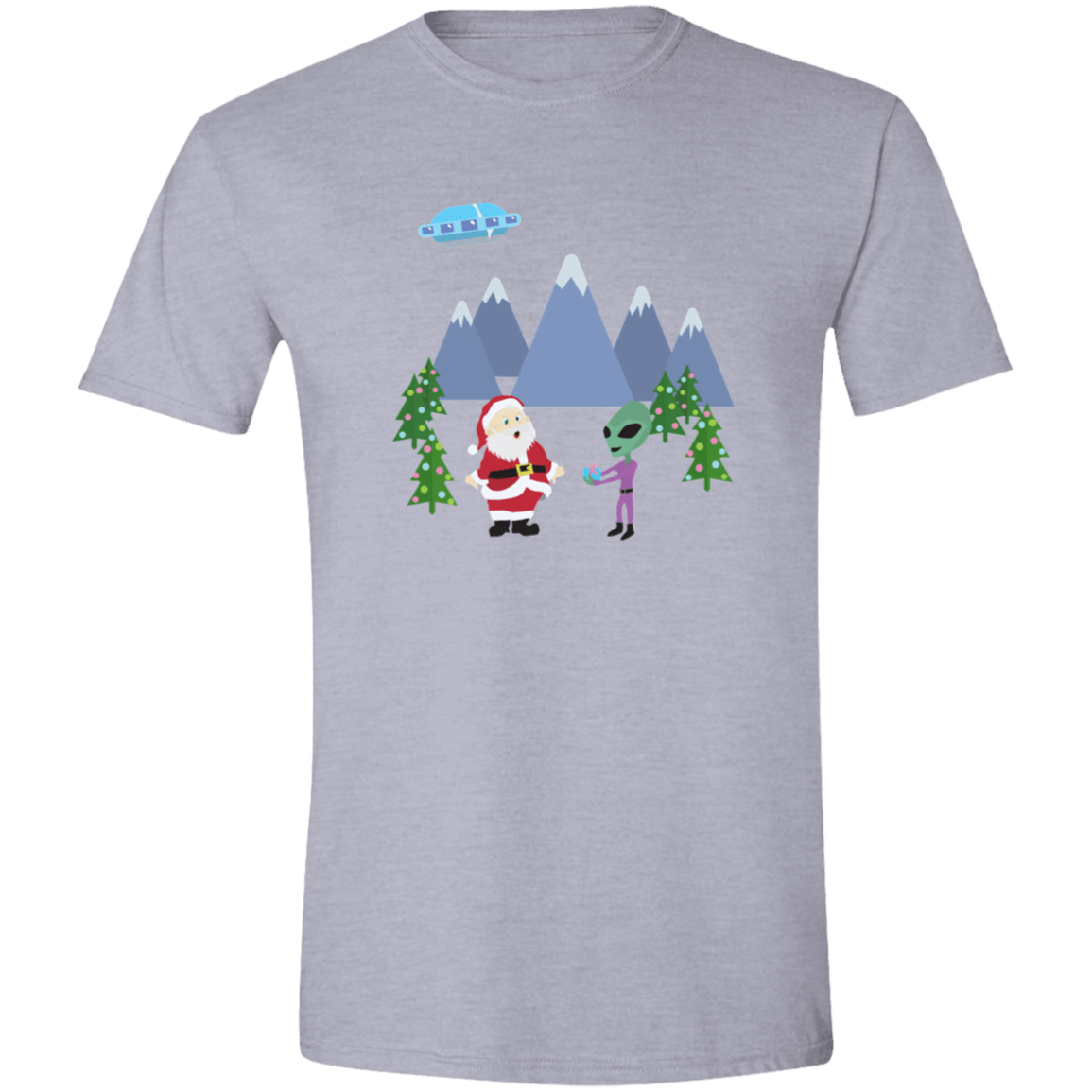 Santa Gets a Present Mens Softstyle Tee - Gifternaut