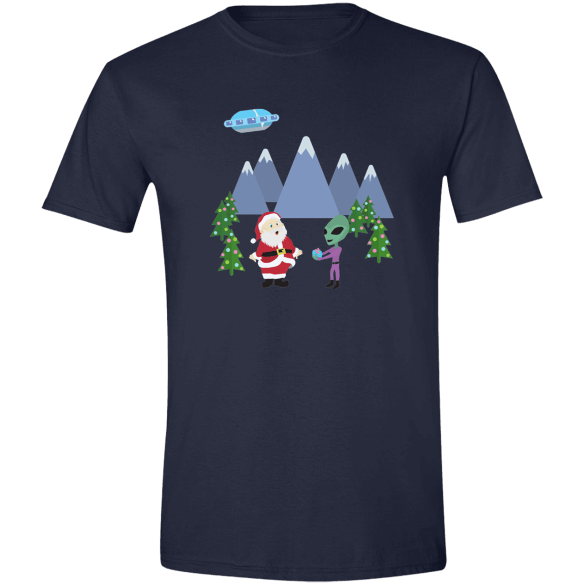 Santa Gets a Present Mens Softstyle Tee - Gifternaut