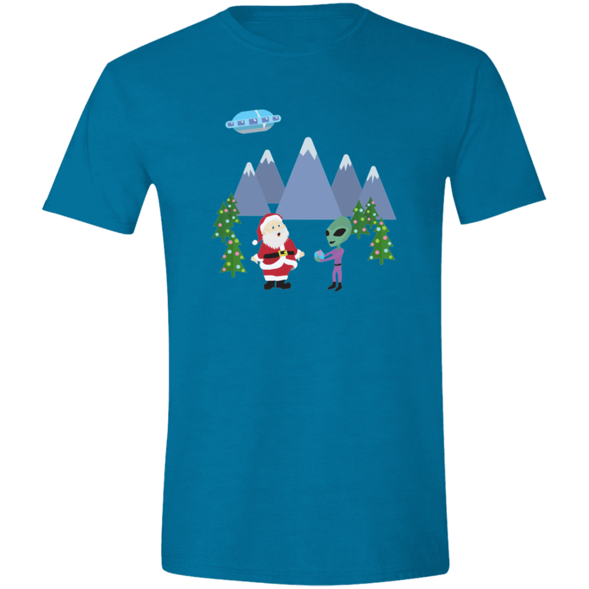 Santa Gets a Present Mens Softstyle Tee - Gifternaut