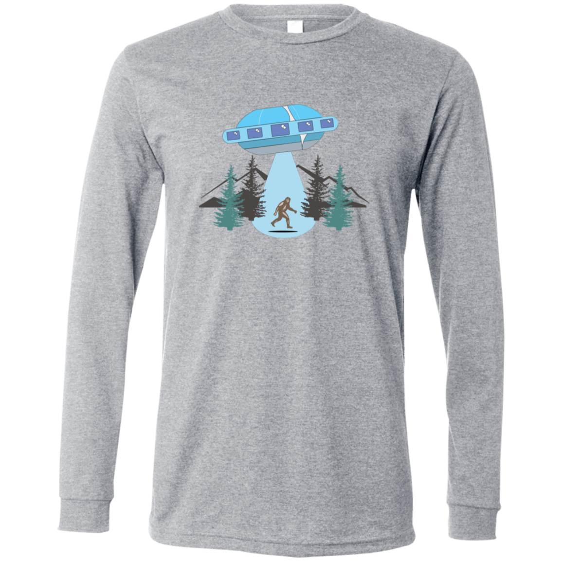 Sasquatch Abducted Men's Long Sleeve Tee - Gifternaut