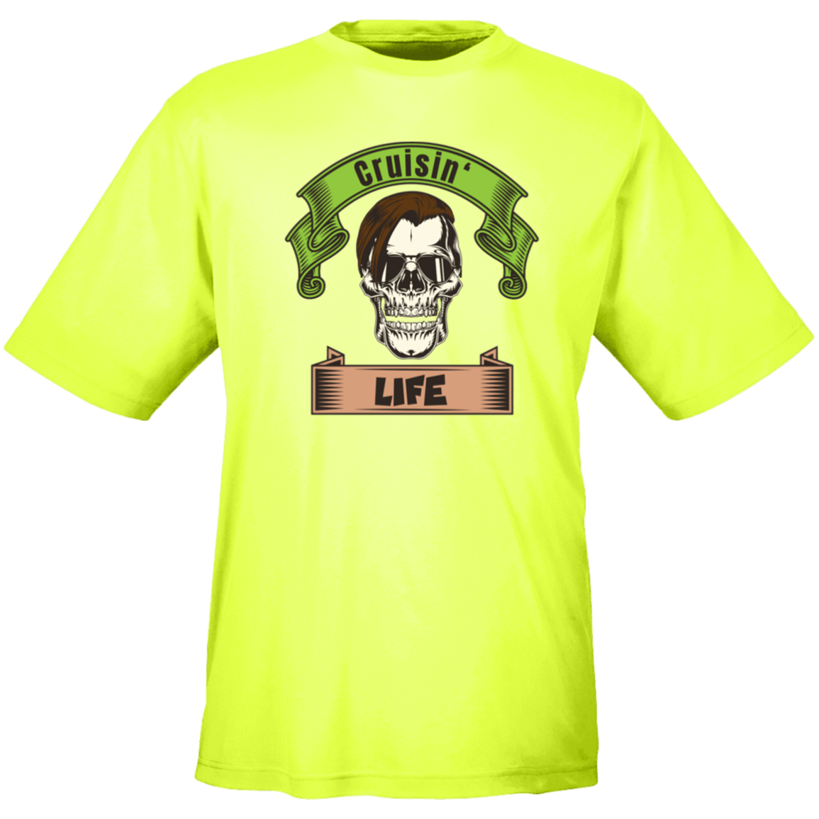 Cruisin' Life Skull Dark Hair Men's Tee - Gifternaut