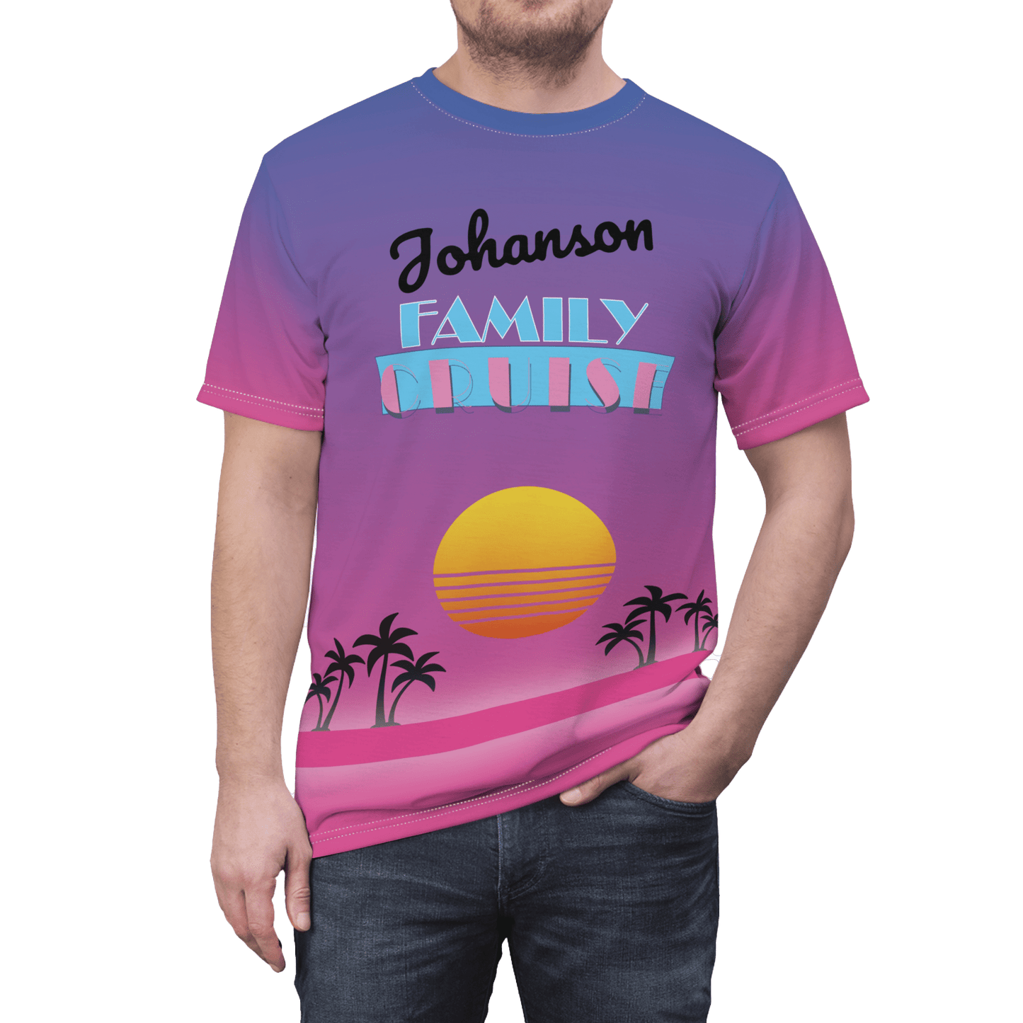 Family Cruise 80's Style Custom Unisex Tee - Gifternaut