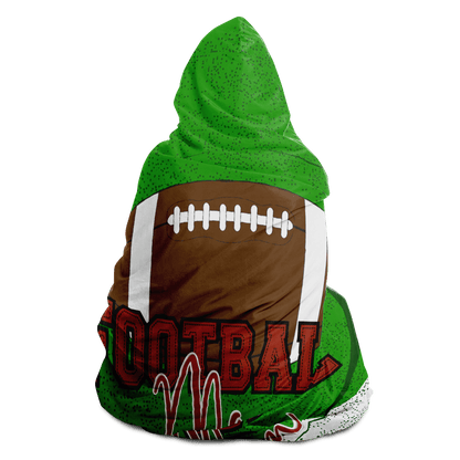 Football Mom Hooded Blanket - Gifternaut