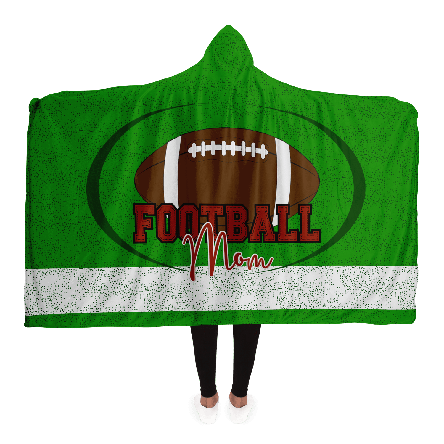 Football Mom Hooded Blanket - Gifternaut