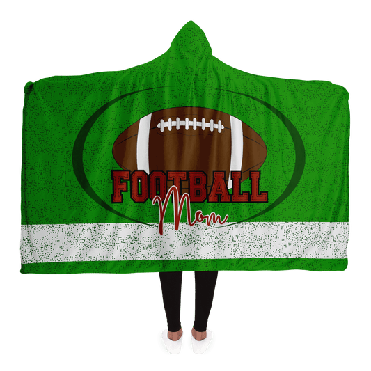 Football Mom Hooded Blanket - Gifternaut