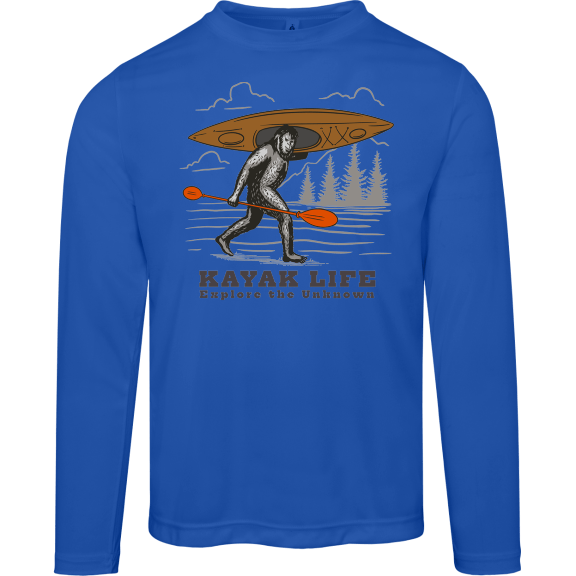 Kayak Life - Sasquatch Men's Long Sleeve Tee - Gifternaut