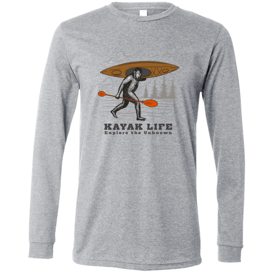 Kayak Life - Sasquatch Men's Long Sleeve Tee - Gifternaut