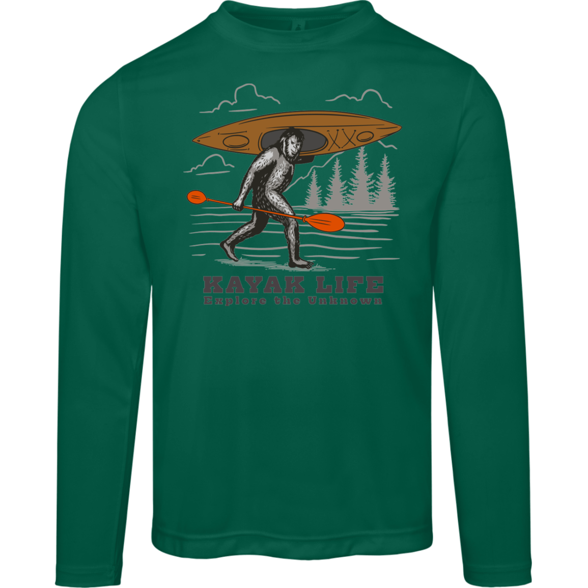 Kayak Life - Sasquatch Men's Long Sleeve Tee - Gifternaut