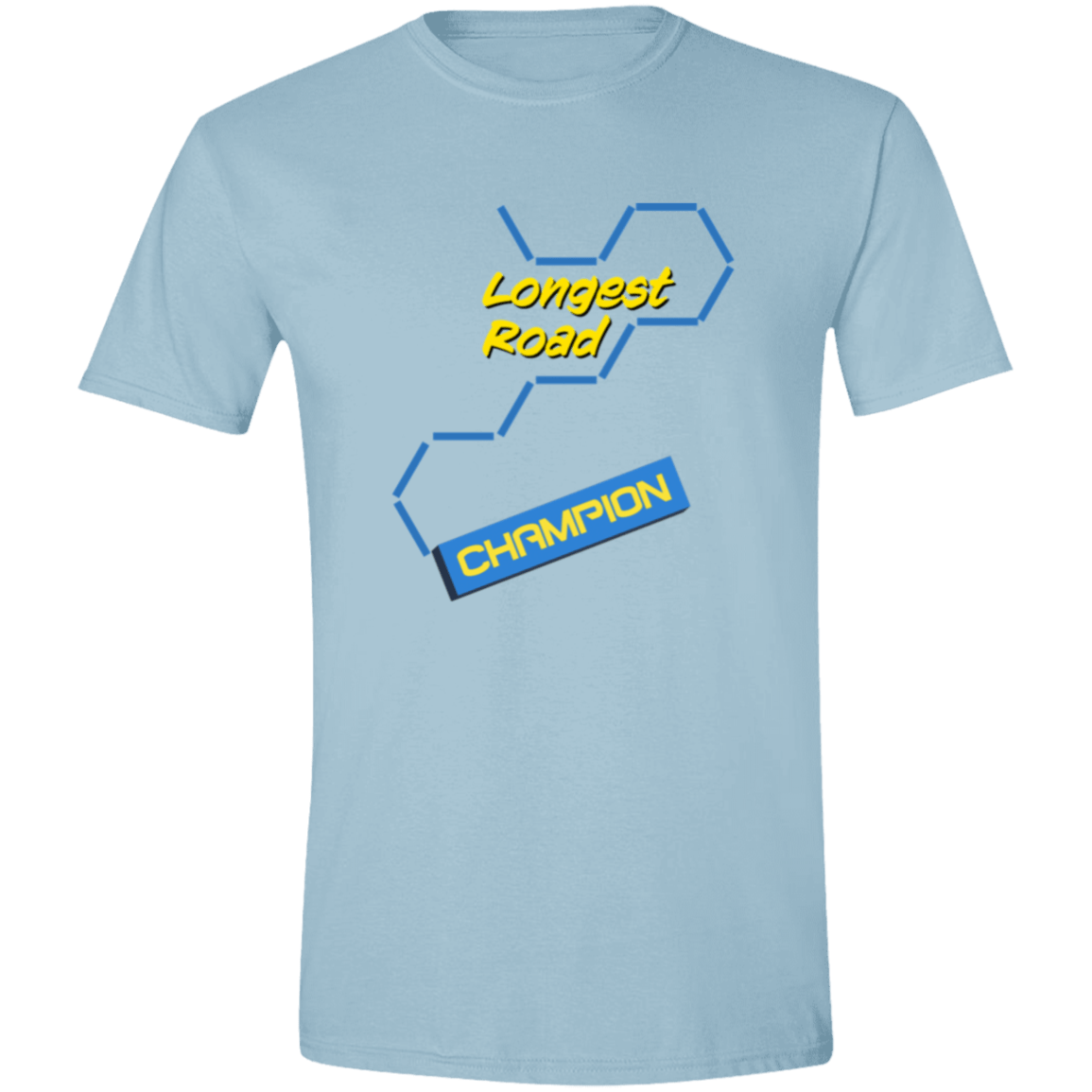 Longest Road Blue Mens Softstyle Tee - Gifternaut