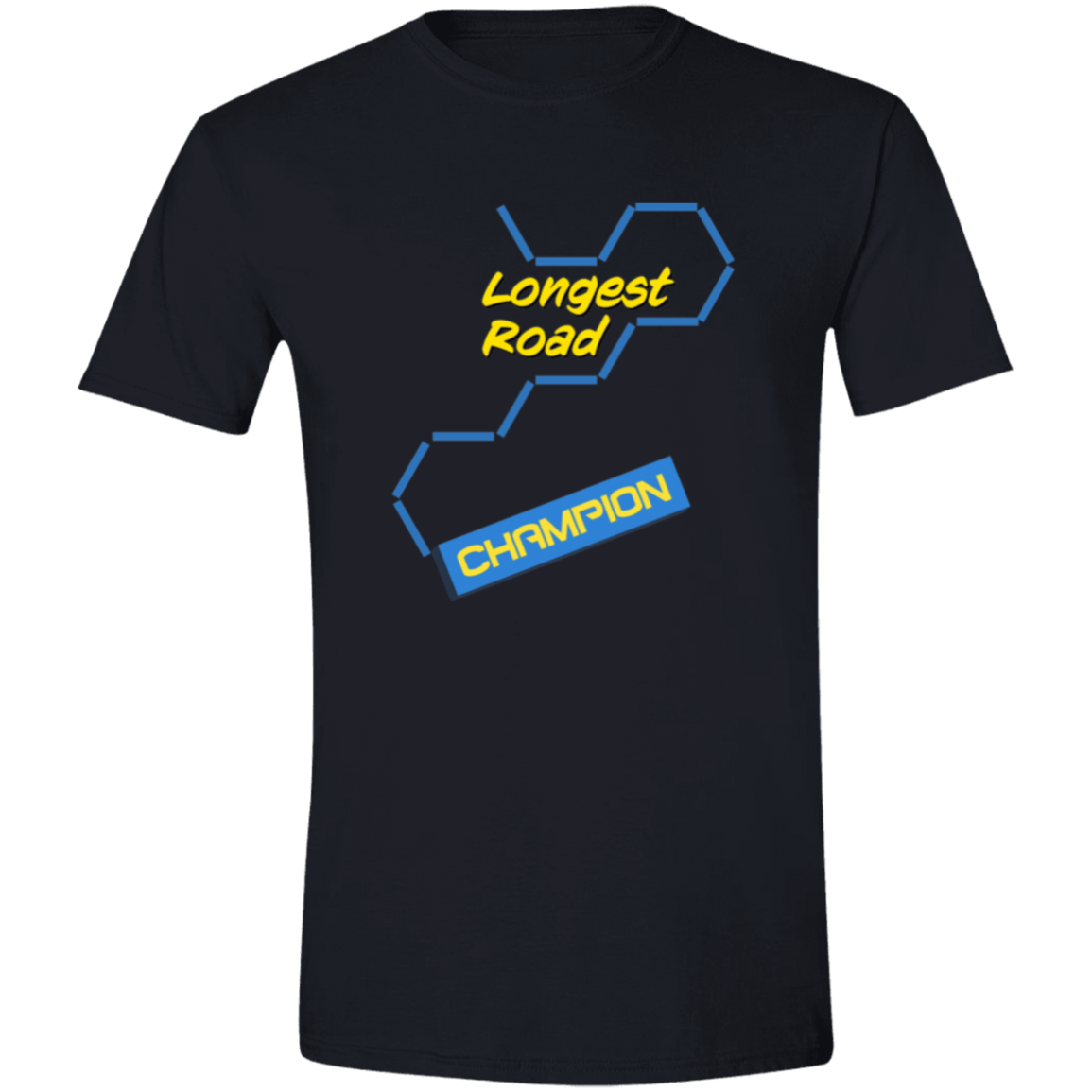 Longest Road Blue Mens Softstyle Tee - Gifternaut