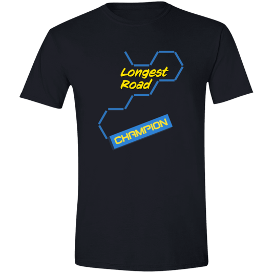 Longest Road Blue Mens Softstyle Tee - Gifternaut