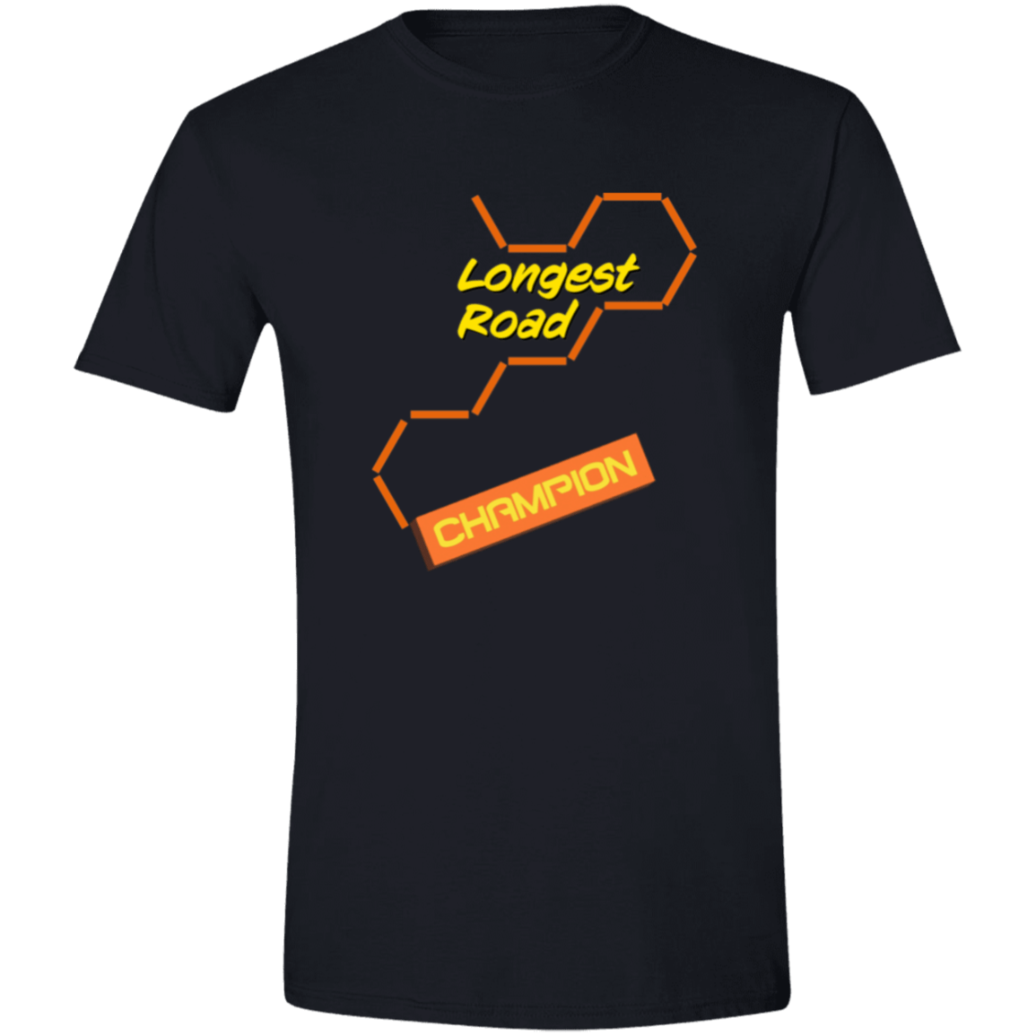 Longest Road Orange Mens Softstyle Tee - Gifternaut