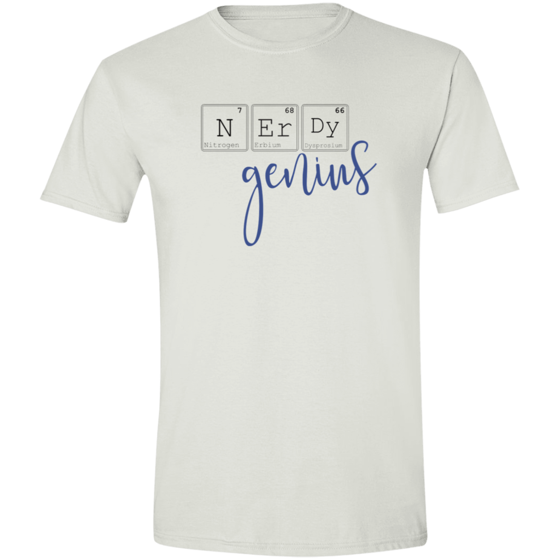 Nerdy Genius Mens Softstyle Tee - Gifternaut