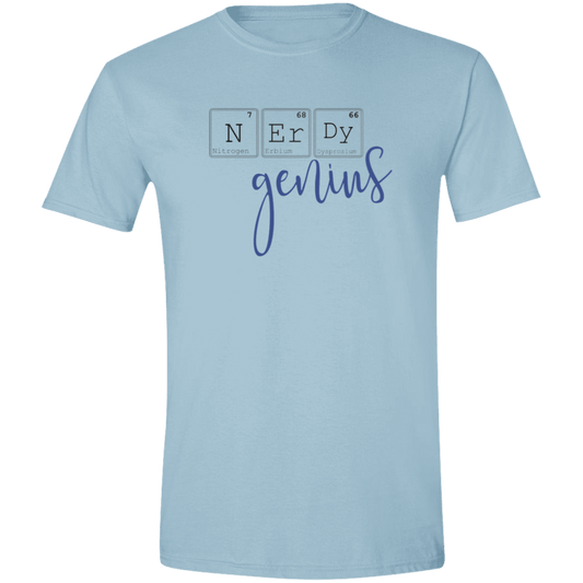 Nerdy Genius Mens Softstyle Tee - Gifternaut