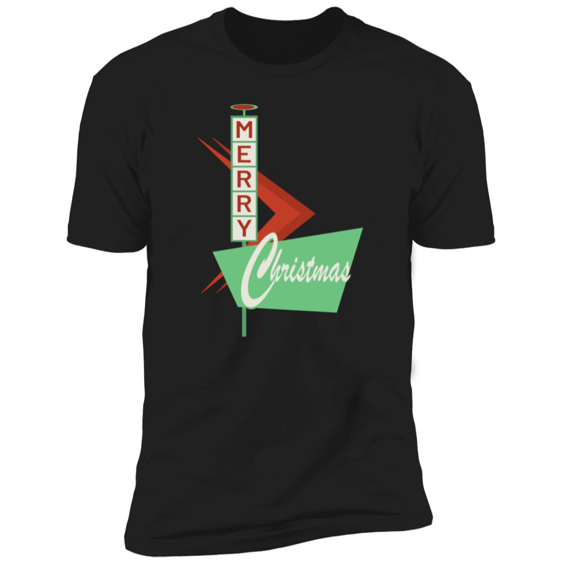 Retro Christmas Sign Premium Short Sleeve T-Shirt - Gifternaut