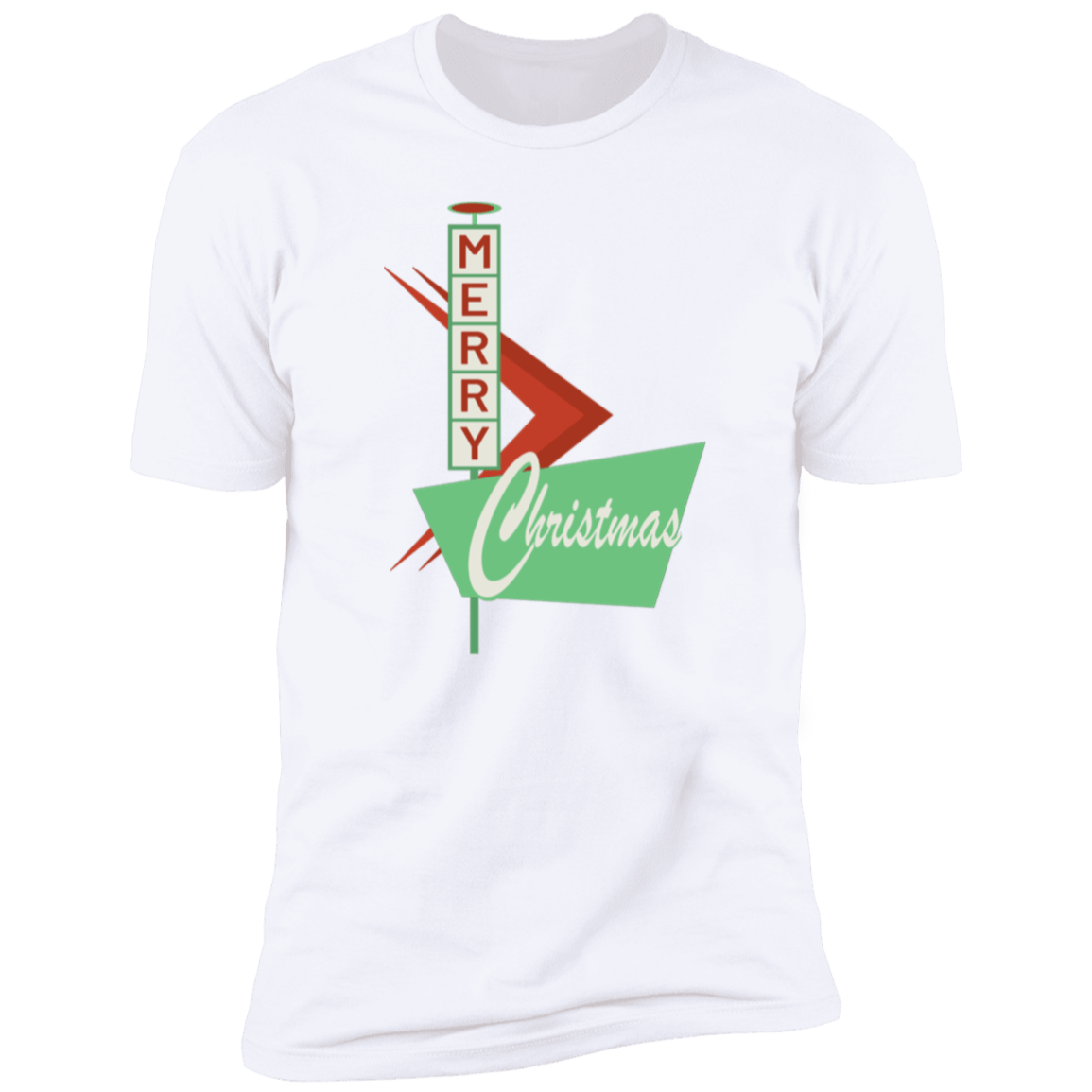 Retro Christmas Sign Premium Short Sleeve T-Shirt - Gifternaut