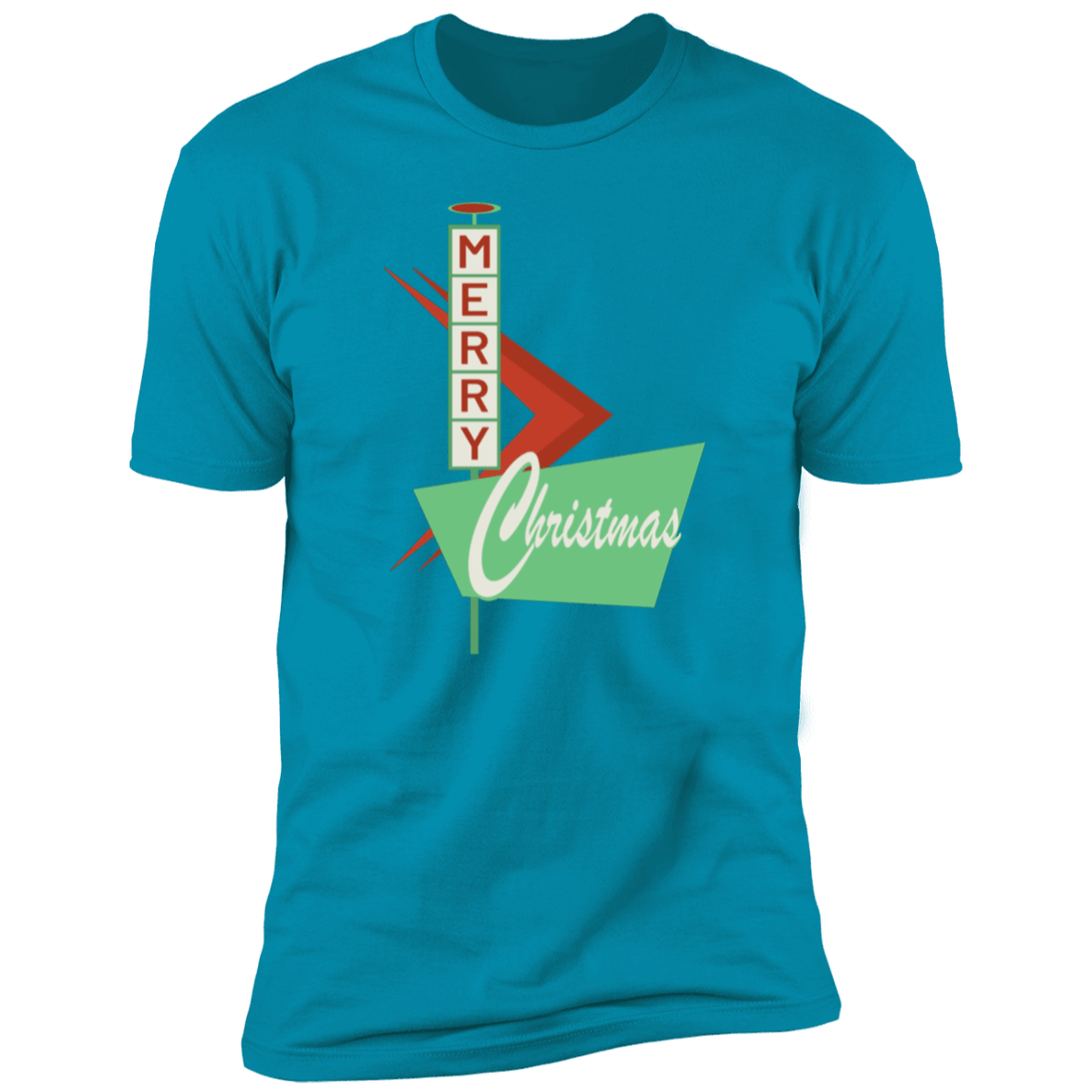 Retro Christmas Sign Premium Short Sleeve T-Shirt - Gifternaut