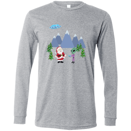 Santa Gets a Present Men's Long Sleeve Tee - Gifternaut