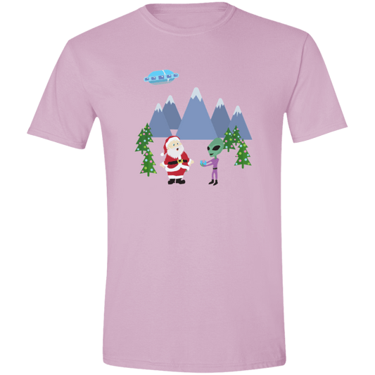 Santa Gets a Present Mens Softstyle Tee - Gifternaut