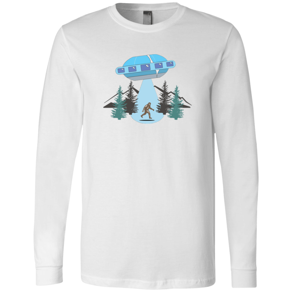 Sasquatch Abducted Men's Long Sleeve Tee - Gifternaut