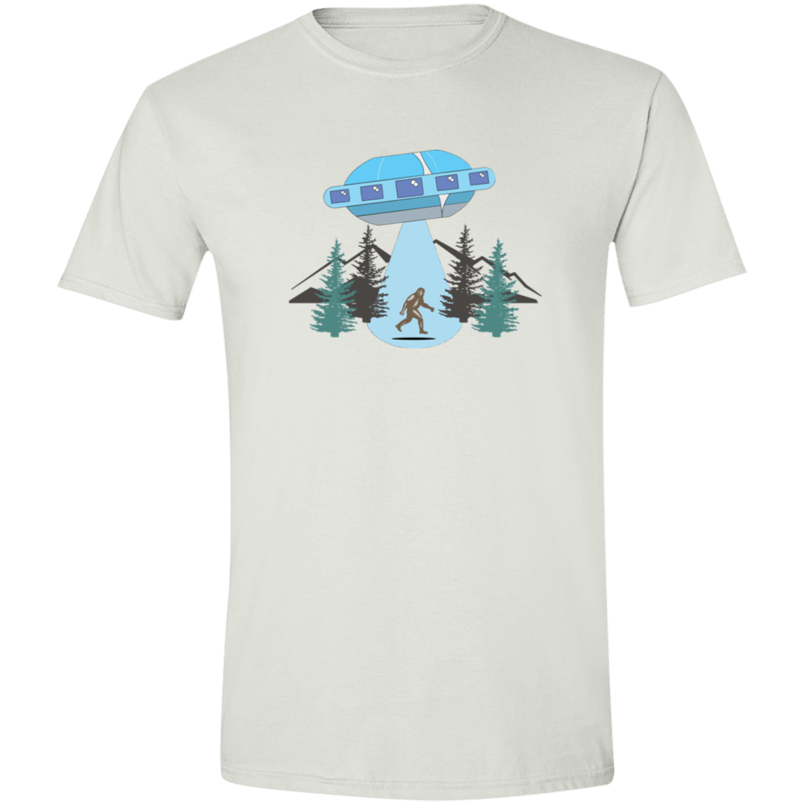 Sasquatch Abducted Mens Softstyle Tee - Gifternaut