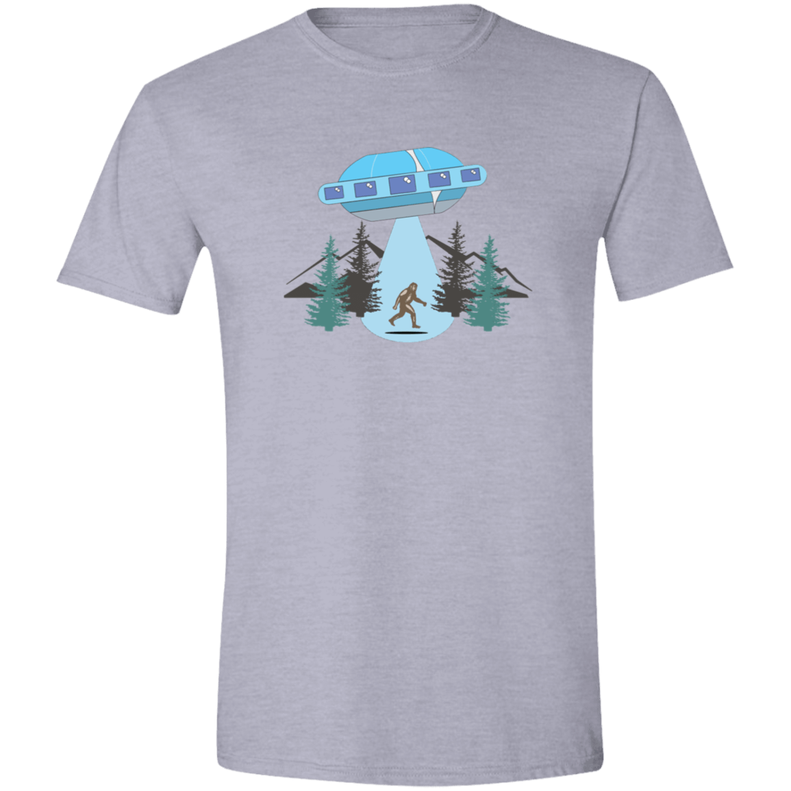 Sasquatch Abducted Mens Softstyle Tee - Gifternaut