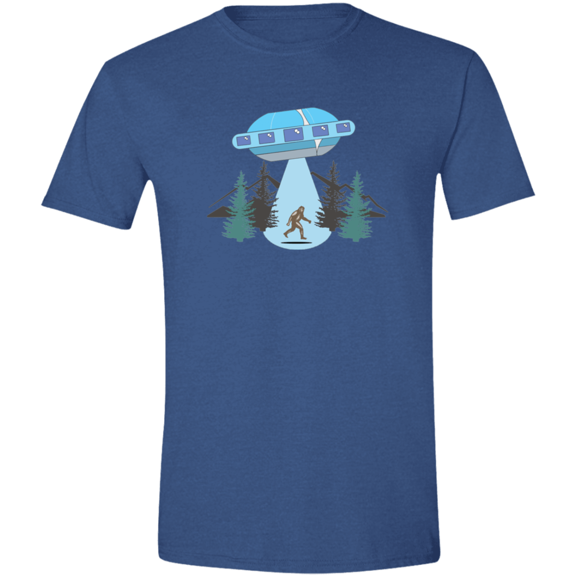 Sasquatch Abducted Mens Softstyle Tee - Gifternaut