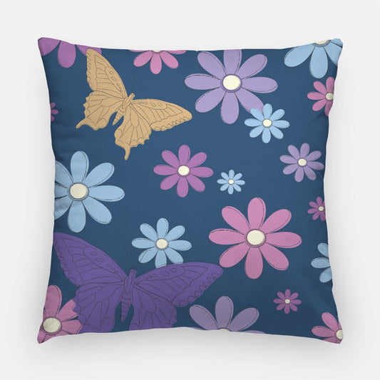 Butterflies & Flowers Artisan Pillowcase 22 Inch - Gifternaut