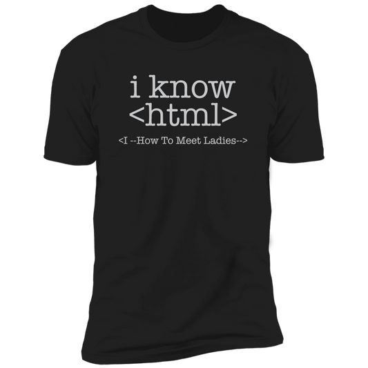 HTML Premium Short Sleeve T-Shirt - Gifternaut