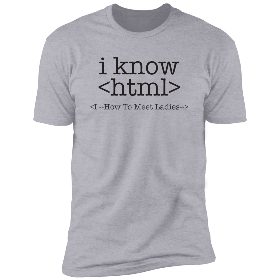 HTML Premium Short Sleeve T-Shirt BLACK - Gifternaut
