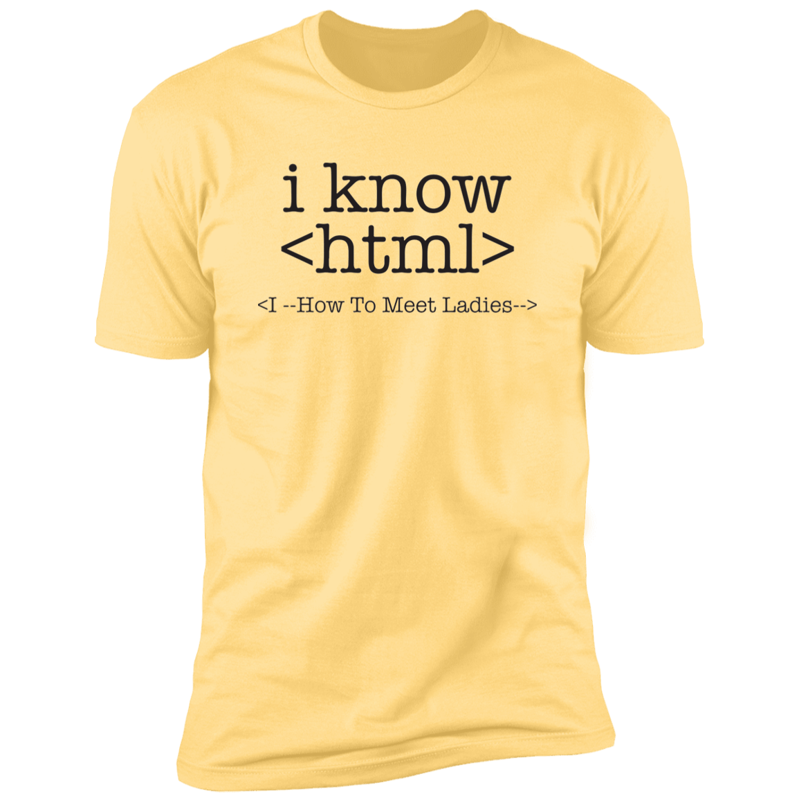 HTML Premium Short Sleeve T-Shirt BLACK - Gifternaut