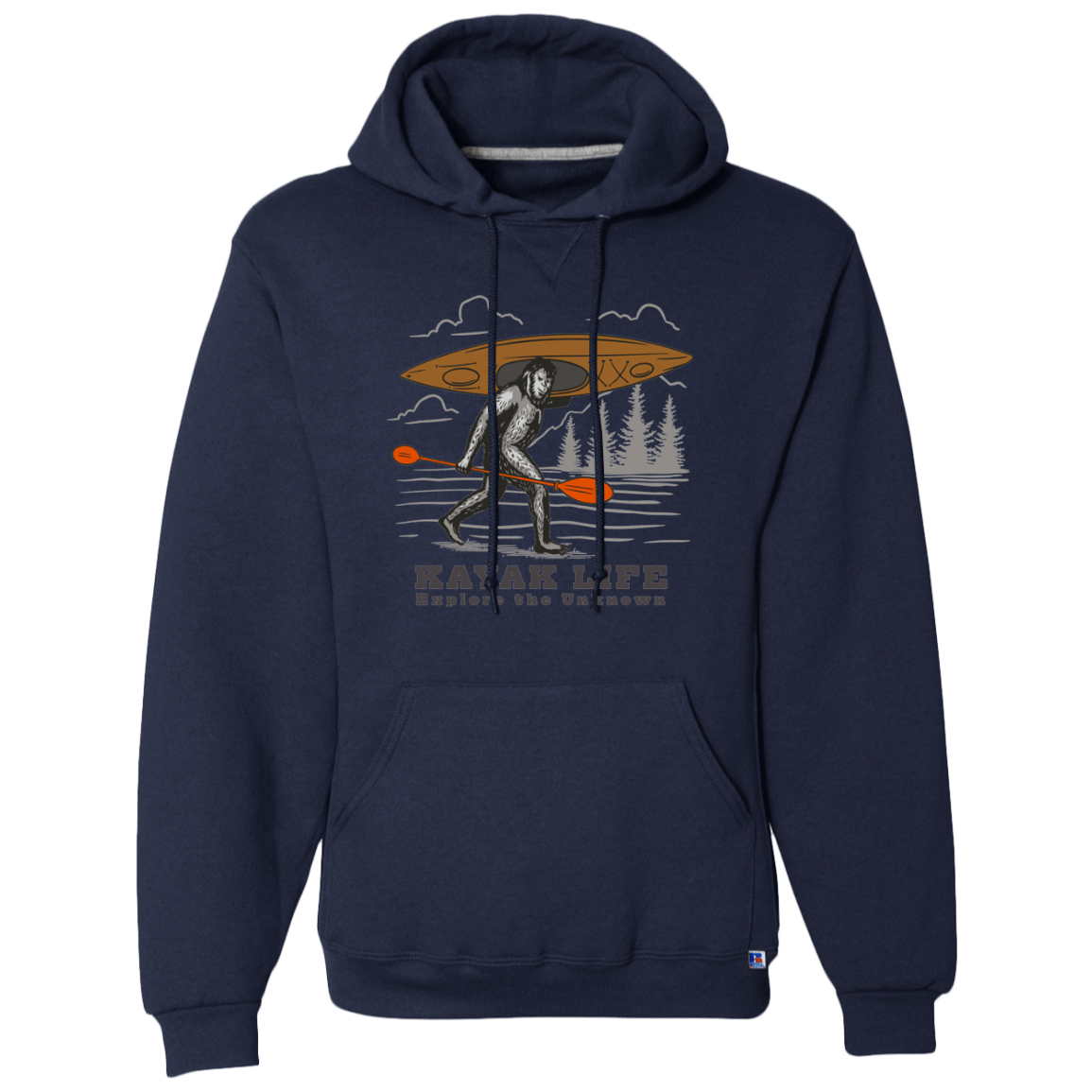 Kayak Life - Sasquatch Dri-Power Fleece Pullover Hoodie - Gifternaut