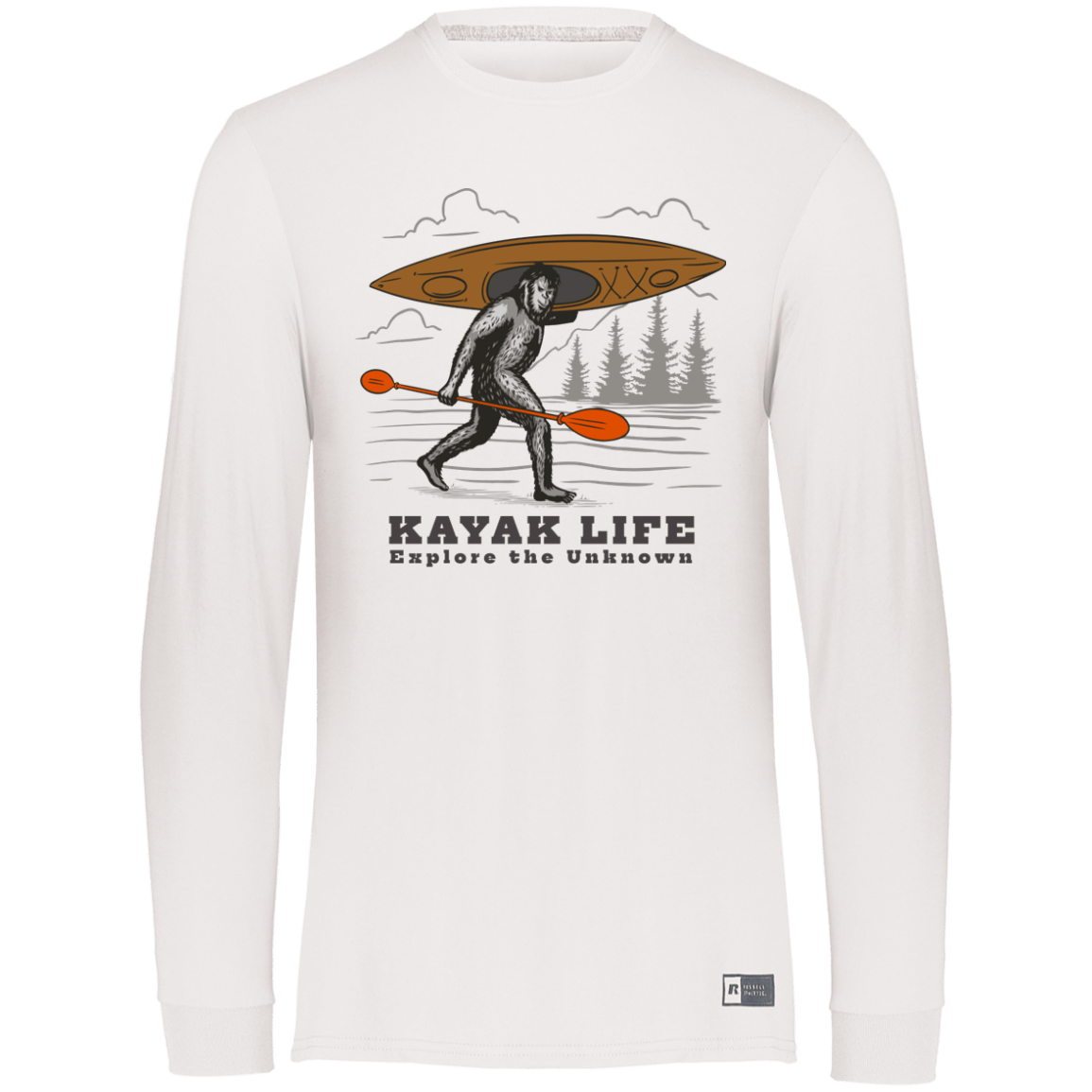 Kayak Life - Sasquatch Dri-Power Long Sleeve Tee - Gifternaut