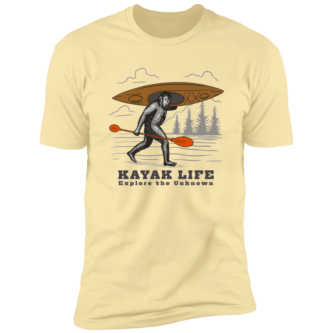 Kayak Life - Sasquatch Premium Short Sleeve T-Shirt - Gifternaut