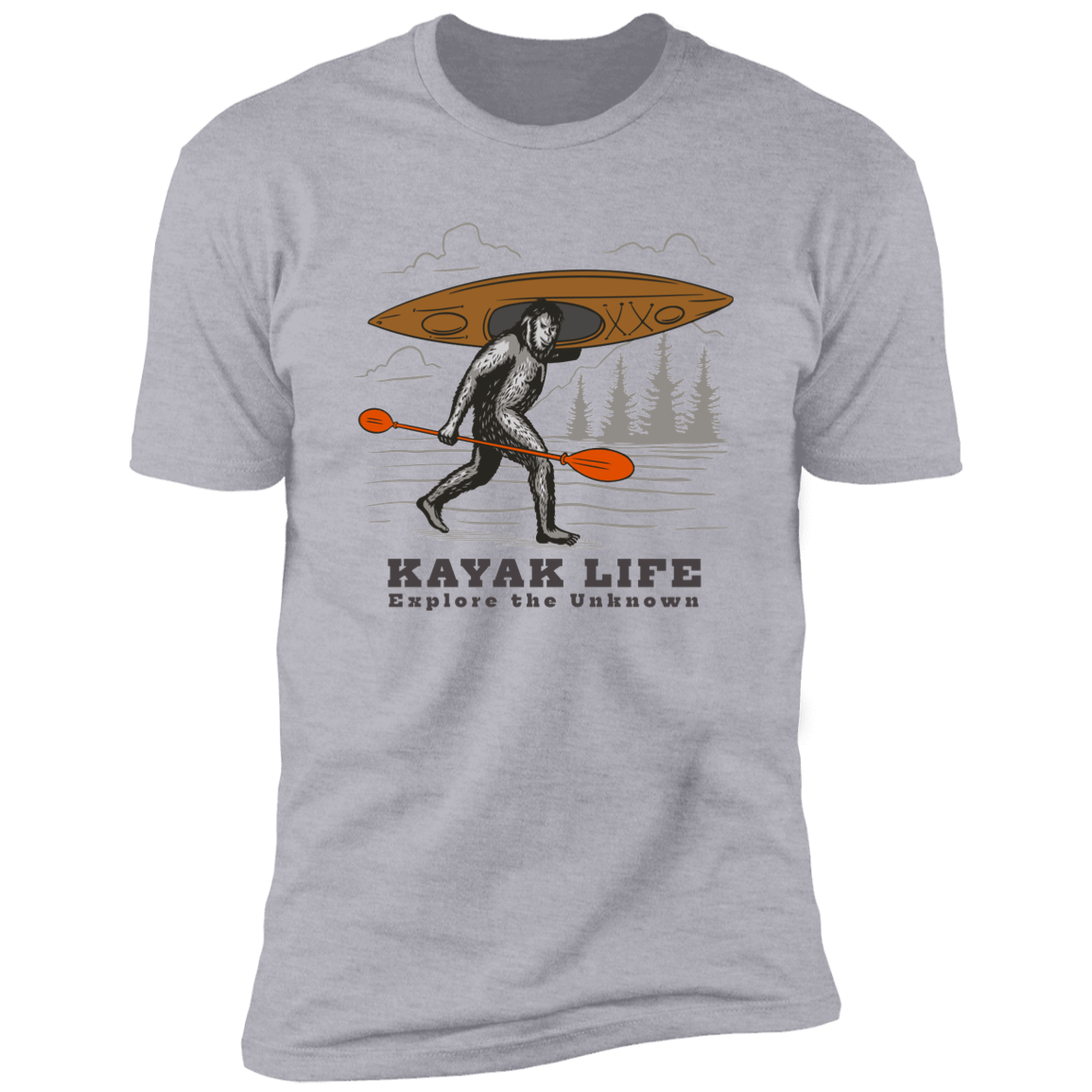 Kayak Life - Sasquatch Premium Short Sleeve T-Shirt - Gifternaut