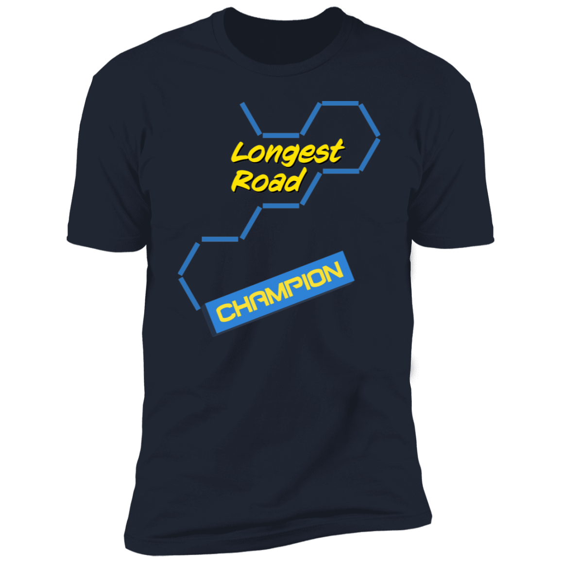 Longest Road Blue Premium Short Sleeve T-Shirt - Gifternaut