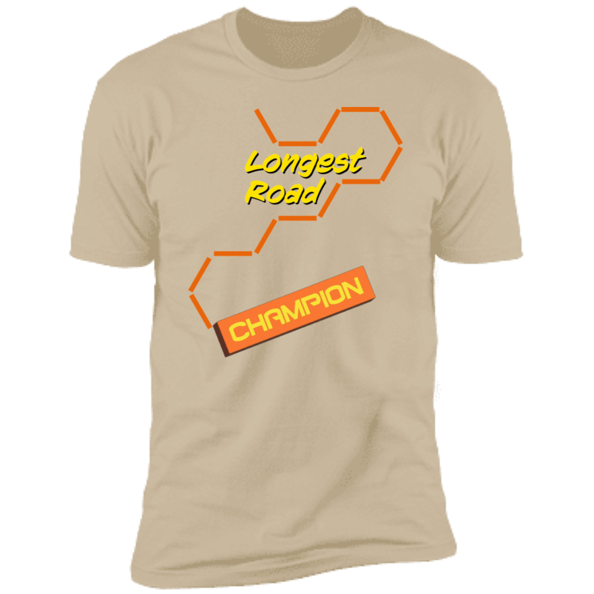 Longest Road Orange Premium Short Sleeve T-Shirt - Gifternaut
