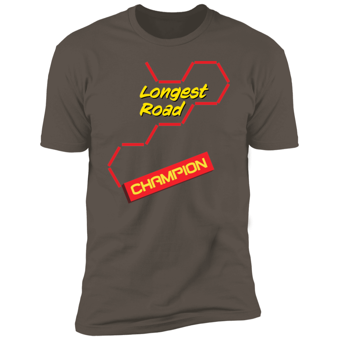 Longest Road Red Premium Short Sleeve T-Shirt - Gifternaut