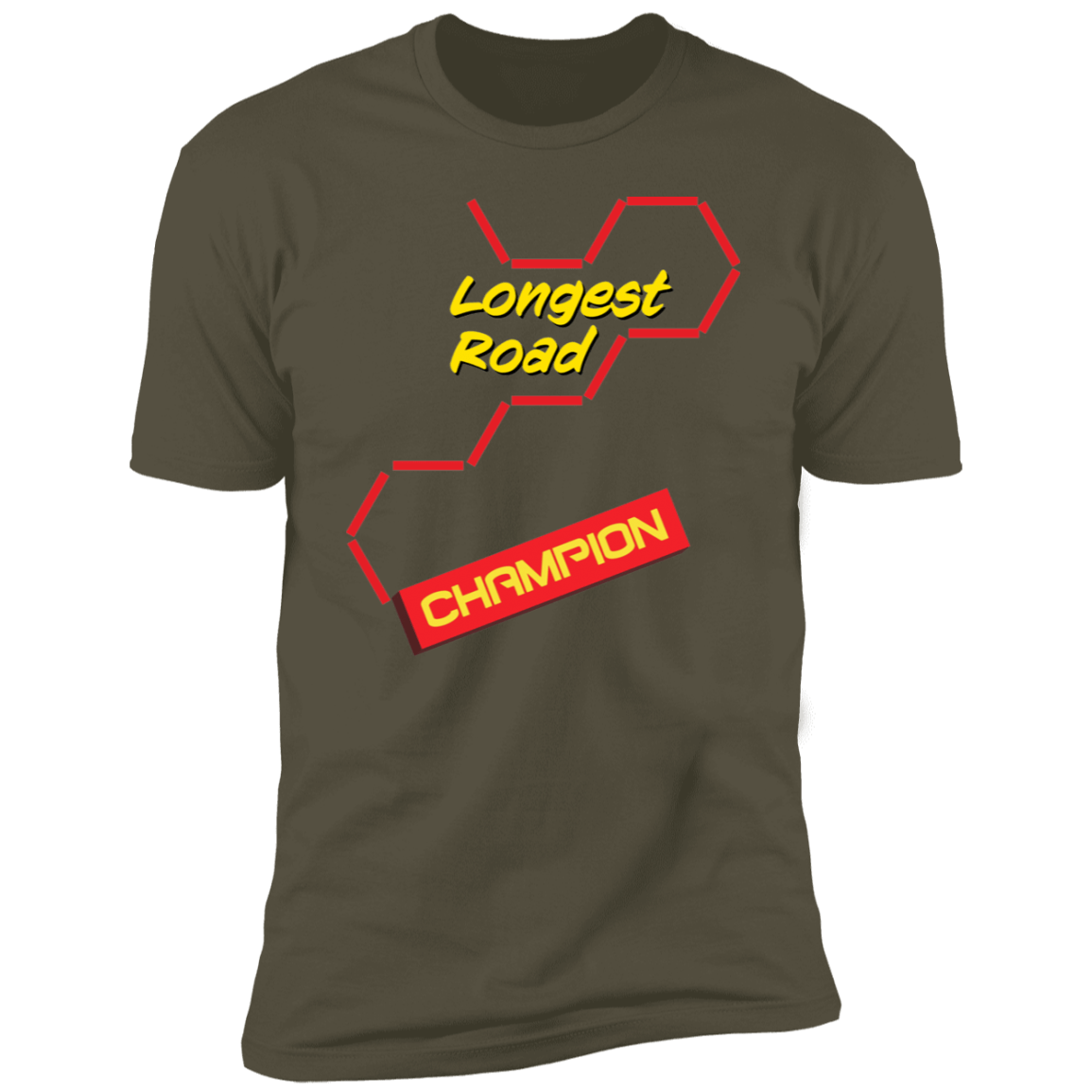 Longest Road Red Premium Short Sleeve T-Shirt - Gifternaut