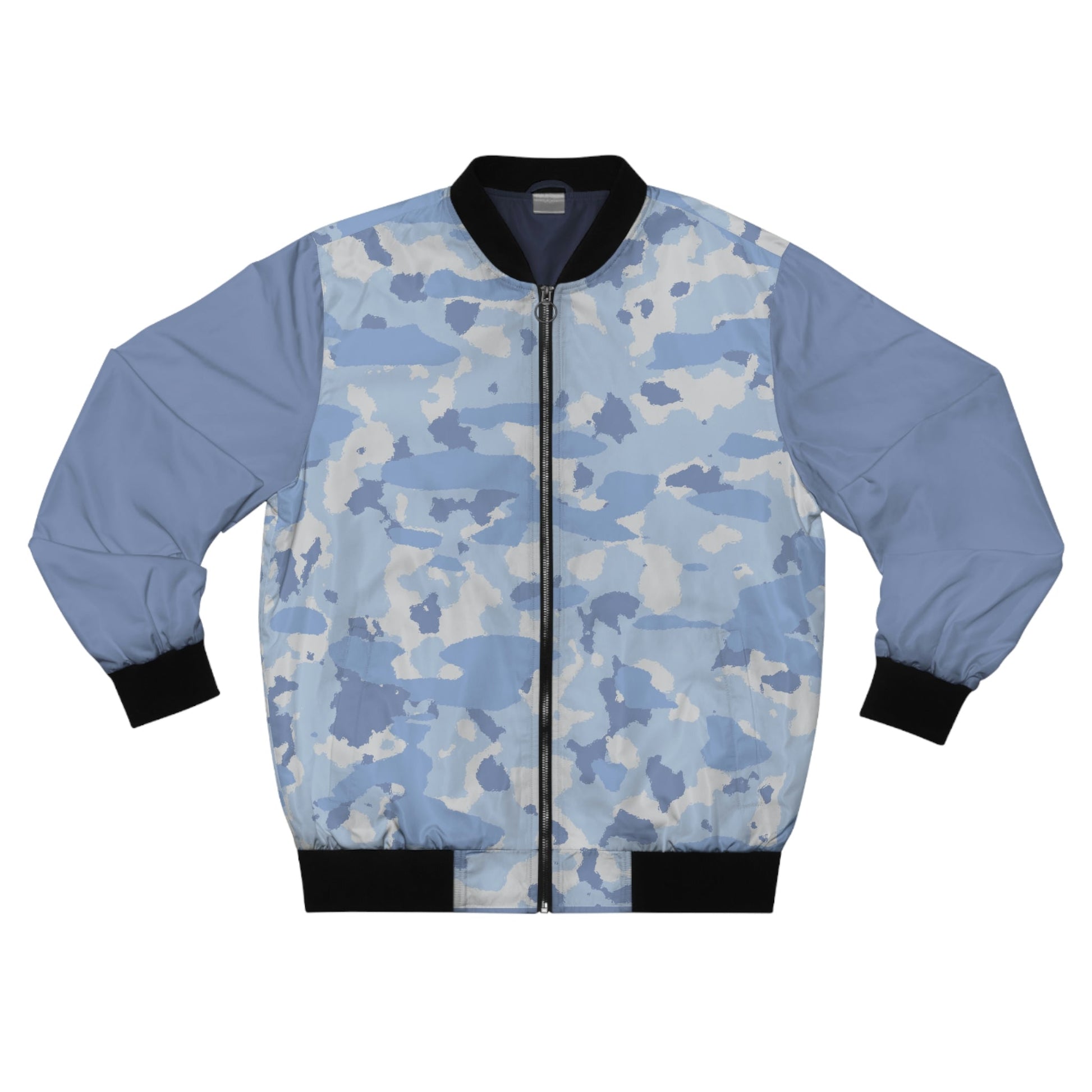 Men's Blue Camo Bomber Jacket - Gifternaut